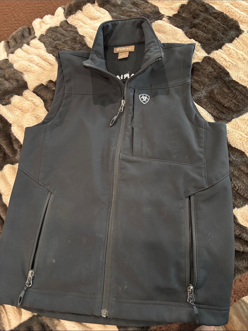 Ariat Black Softshell Vest with Logo